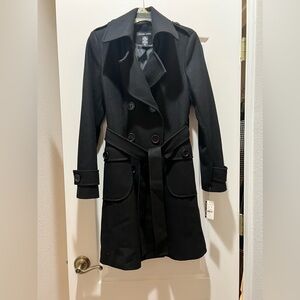 Double breasted belted coat